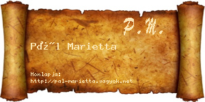 Pál Marietta névjegykártya