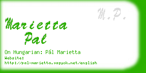 marietta pal business card